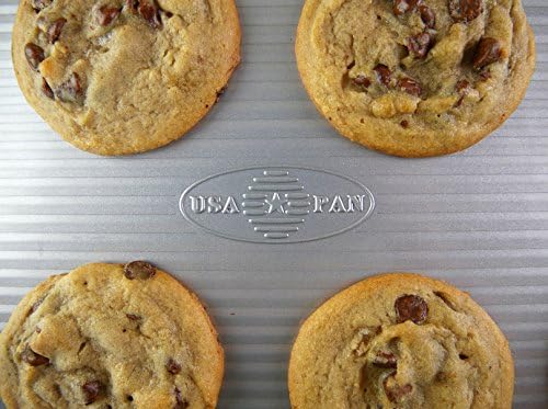 USA Pan Bakeware Cookie Sheet - Large Nonstick Baking Pan, Warp Resistant, Made from Aluminized Steel, Silver