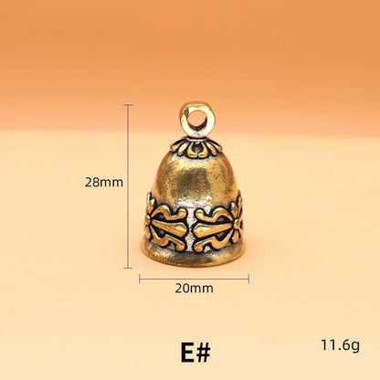 Skiennix Mini Antique Brass Copper Buddha Bells - 5-Piece Feng Shui Home Decor Set