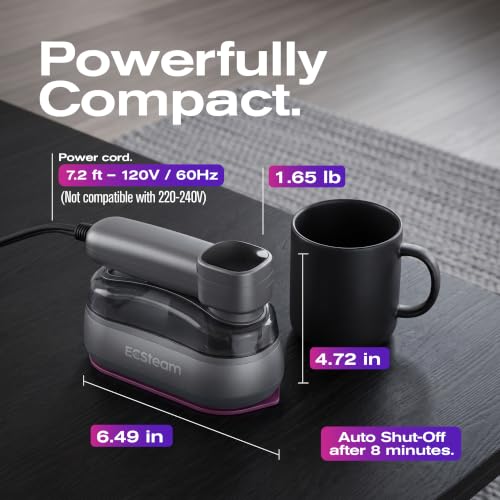 Elite Handheld Garment Steamer & Iron 2-in-1 Travel Clothing Steamer