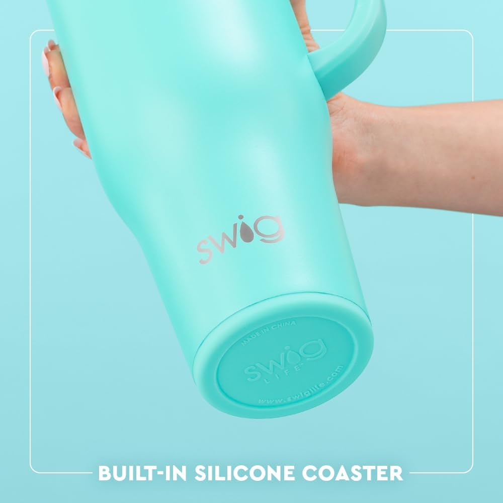 Swig Life 40oz Mega Mug - Extra Large Insulated Tumbler with Handle & Straw | Cup Holder Friendly