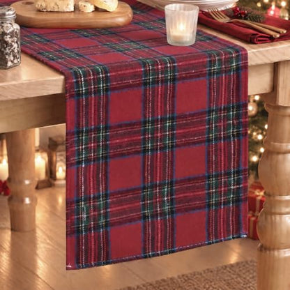 Christmas Table Runner 13x72 Inch Farmhouse Plaid Holiday Decor Red & Multi Color