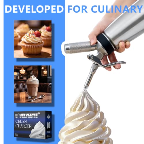 8g Cream Chargers Pack of 20 for Whipped Cream Dispensers - Home & Professional Use