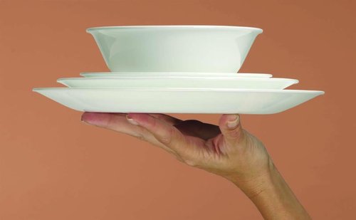 Corelle Winter Frost White Serving Platter - Vitrelle Glass, Set of 3 | Durable & Elegant Design