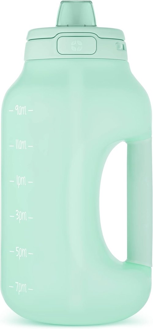 Ello Hydra 64oz Water Jug - Motivational Time Markers, Leak-Proof Lid & Straw | BPA-Free Plastic Bottle