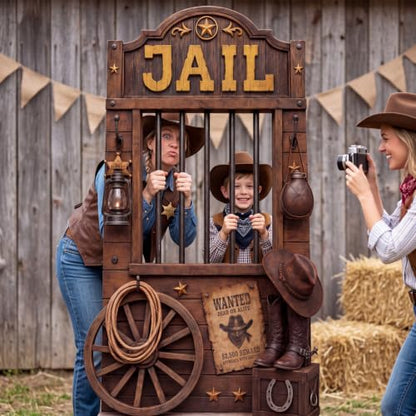 Life Size Jail Theme Cardboard Cutout Standee for Western Party Decor