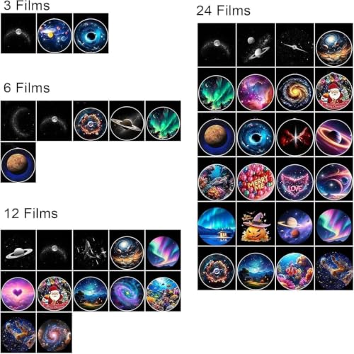 Christmas Night Sky Projector with 10 Films, 360° Adjustable HD Light