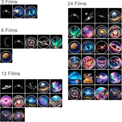 Christmas Night Sky Projector with 10 Films, 360° Adjustable HD Light