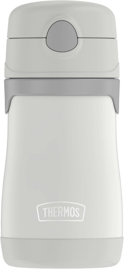 Thermos Baby 10 Ounce Stainless Steel Vacuum Insulated Straw Bottle - Gray Color