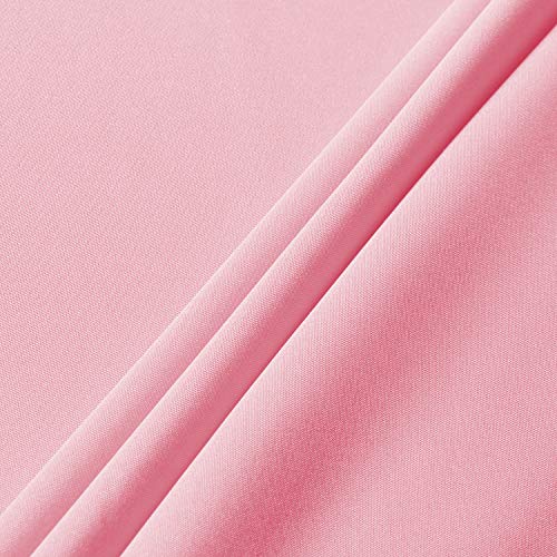 sancua Rectangle Tablecloth - 54 x 54 Inch - Stain and Wrinkle Resistant Washable Polyester Table Cloth, Decorative Fabric Table Cover for Dining Table, Buffet Parties and Camping, Pink