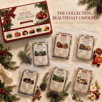 Potpourri Gift Set for Stovetop Aromatherapy - 6 Natural Scents, Pet Safe