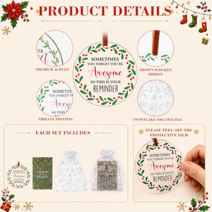 Christmas Appreciation Wreath Gifts Set - Coworkers 24 Pcs Holiday Decor