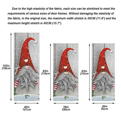 Christmas Gnome Door Cover Decoration 35 x 79 Inch Indoor Outdoor Festive Porch Decor