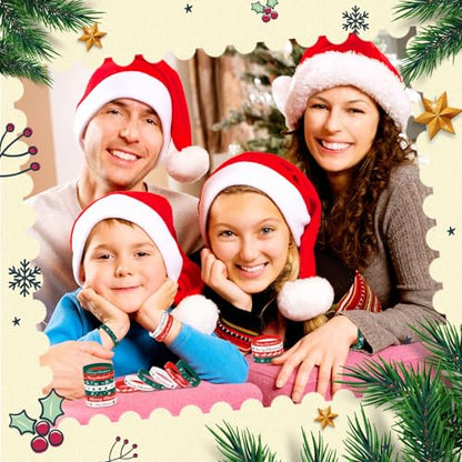 Christmas Silicone Bracelets Bulk Set - 10 Styles for Kids and Adults, 200 Pieces - Stylish Variation