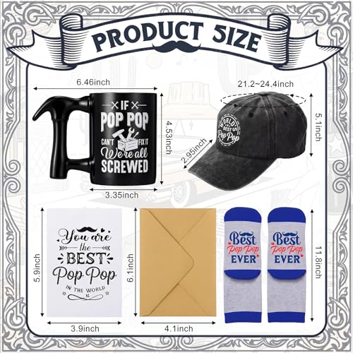 Pop Pop Christmas Gift Set - 5 Pcs Dad Grandfather Father's Day