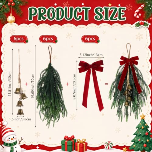 Indoor Outdoor Christmas Teardrop Swag Set - Burgundy, Green & Brass Variations