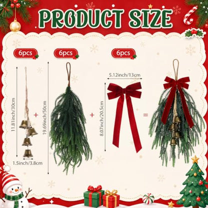 Indoor Outdoor Christmas Teardrop Swag Set - Burgundy, Green & Brass Variations