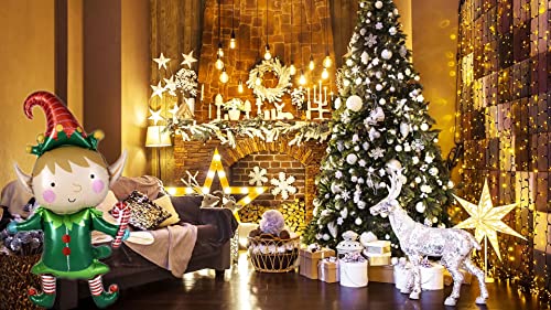 Giant Christmas Elf Foil Balloons - 4 Pack Holiday Party Decorations