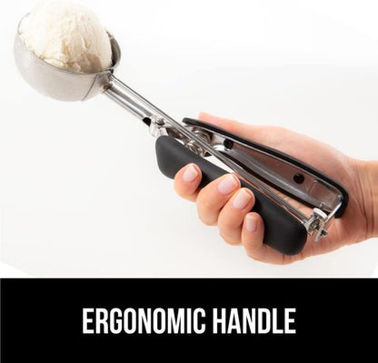 GORILLA GRIP Cookie Scoop - BPA-Free 304 Stainless Steel, Soft Grip Handle, 2 TBSP Size, Black