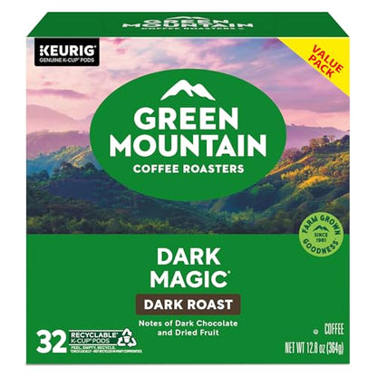 Green Mountain Coffee Roaster Dark Magic Keurig Single-Serve K-Cup Pods, Dark Roast Coffee, 32 Count