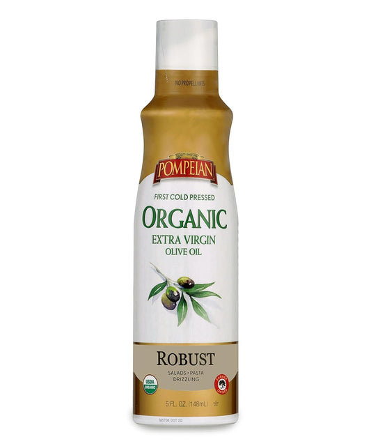 Pompeian Organic Extra Virgin Olive Oil Cooking Spray - Non-Stick, No Propellants, 5 Fl Oz