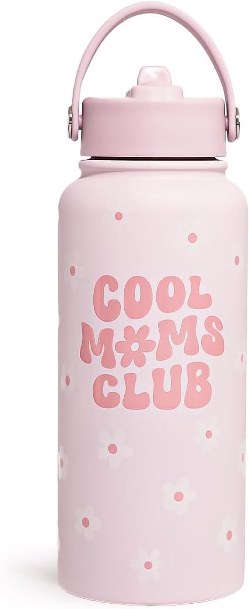 Cool Moms Club 32oz Stainless Steel Insulated Water Bottle - Perfect Gift for Mother's Day & Birthdays