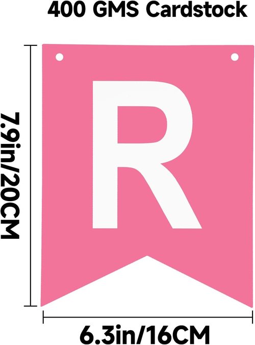 Happy Birthday Banner - Pre-Strung Party Decoration for Men, Women & Kids | Pink Design