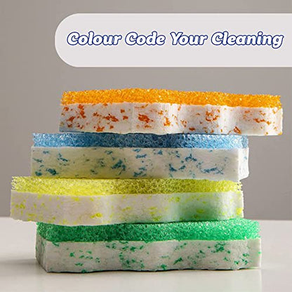 Scrub Daddy Eraser Daddy 10x, Magic Eraser Sponge for Painted Walls, Skirting Board Cleaner, Melamine Sponges, Dual-Sided Scrubber Pads, All Purpose Cleaning Sponges, Magical Mark Remover, 2 Pack