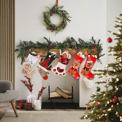 Gingerbread Man Christmas Stockings - Personalized Holiday Decor Set of 2