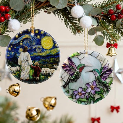 Hummingbird Christmas Ornament for Tree & Home Decor - Holiday Gift Idea - Variation of THIS listing
