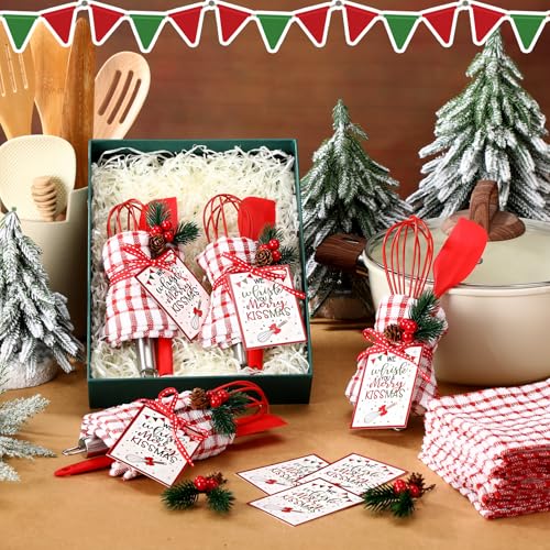 Christmas Baking Gift Set with 12 Whisks & Spatulas - Holiday Kitchen Accessories