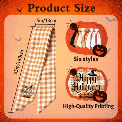 Halloween Personalized Wreath Sash for Front Door - Custom Decor, 55in