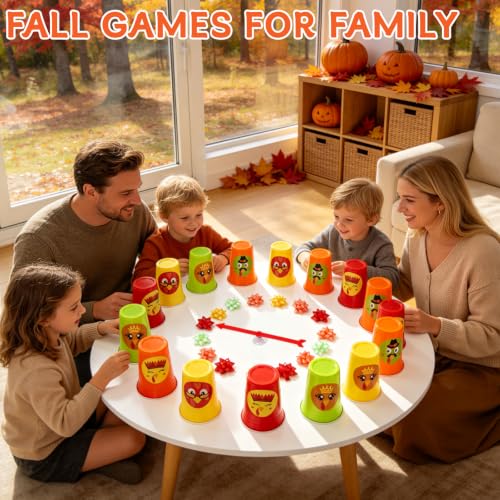 Fall Thanksgiving Game Cup Spinning Roulette Set - Fall Color