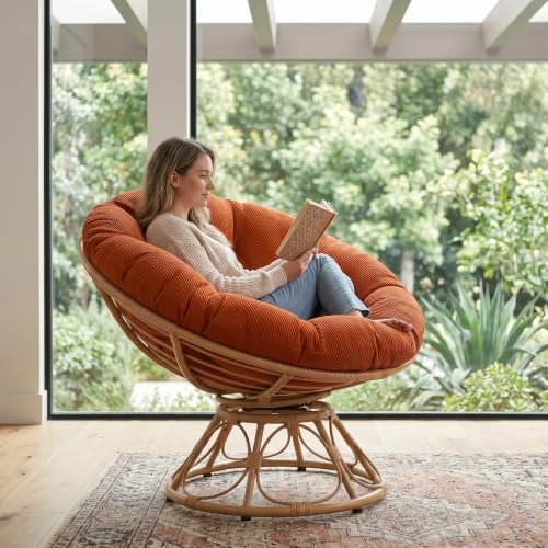 Pink Papasan Cushion Cover 31 Inch Velvet Slipcover - Cozy & Durable