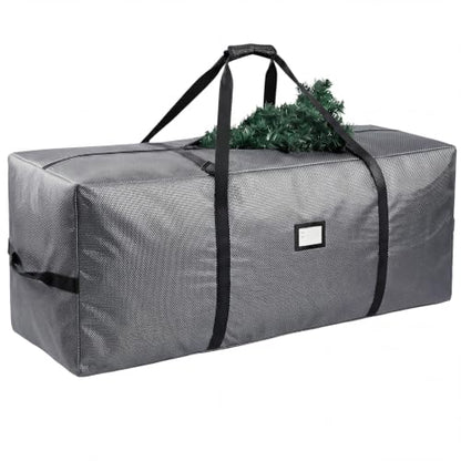 AerWo Large Christmas Tree Storage Bag 7.5 Ft Gray Waterproof 600D Oxford