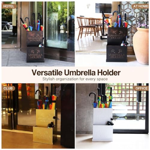 Large Capacity Metal Umbrella Holder Brass Variation