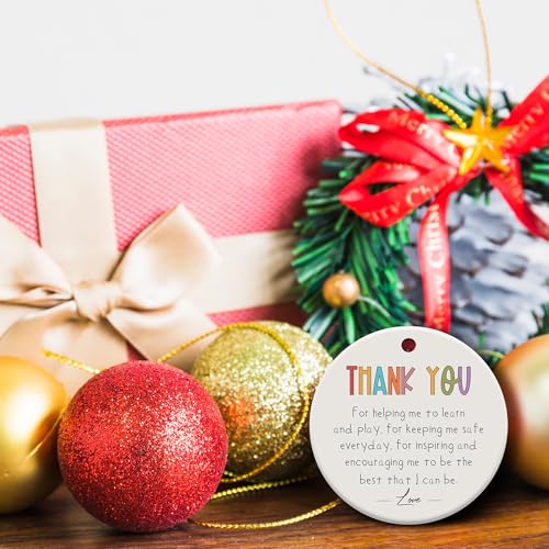 Teacher Christmas Ornament - Teacher 1, Holiday Ceramic Gift for Women, Festive Tree Decor