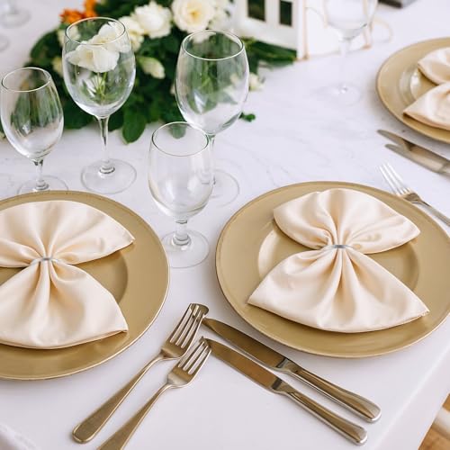 100Pcs Silver Napkin Rings Bulk - Elegant Metal Servilleteros for Weddings & Parties - Silver / 100