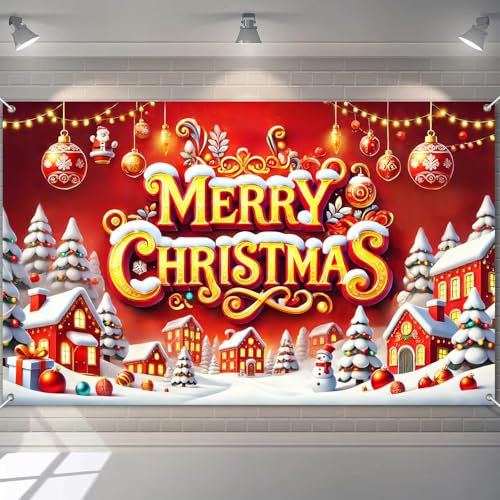 Christmas Tree Backdrop 71x43 Inches Holiday Party Decor