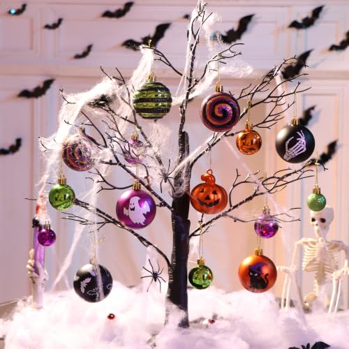 Halloween Shatterproof Christmas Ornaments Set 2.36 Inch - 100 Pieces