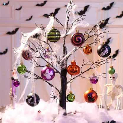 Halloween Shatterproof Christmas Ornaments Set 2.36 Inch - 100 Pieces