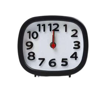 Alarm Clock for Students | Dual Timer & Desk Clock, Black Square (Variation: Black+Square)