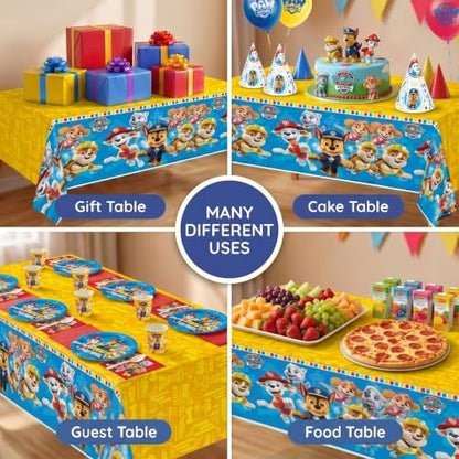 Paw Patrol Tablecloth 2-Pack - Birthday Party Decorations for Kids