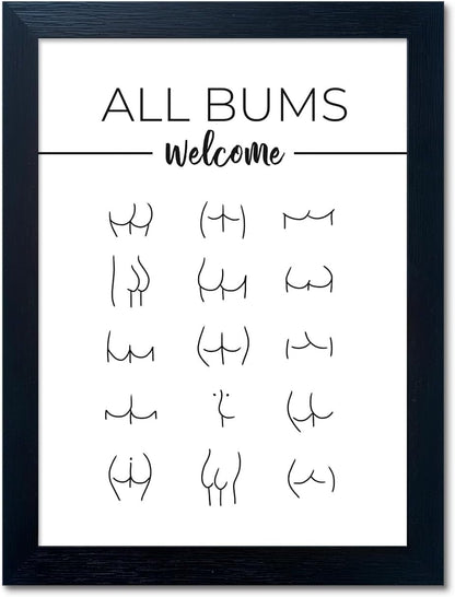 Regine Switzerland Funny Bathroom Wall Art - Humorous Black and White Canvas Print for Guest Toilets