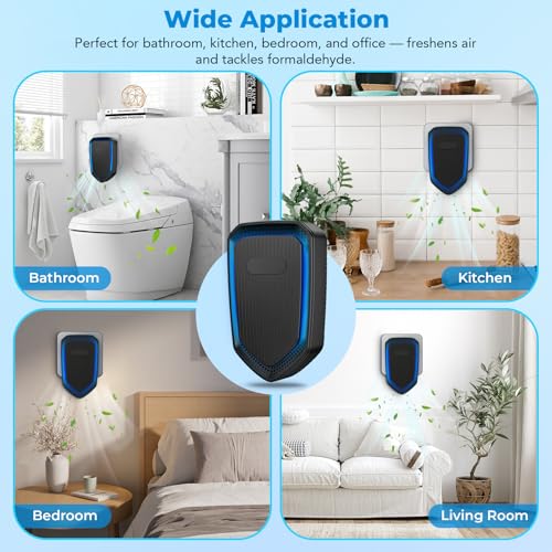 Plug-In Negative Ion Air Purifier for Home & Office - Black 4P