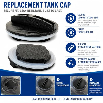 Replacement Water Tank Cap for Hoover Power Scrub SpinScrub 50 - Leak-Proof Fit