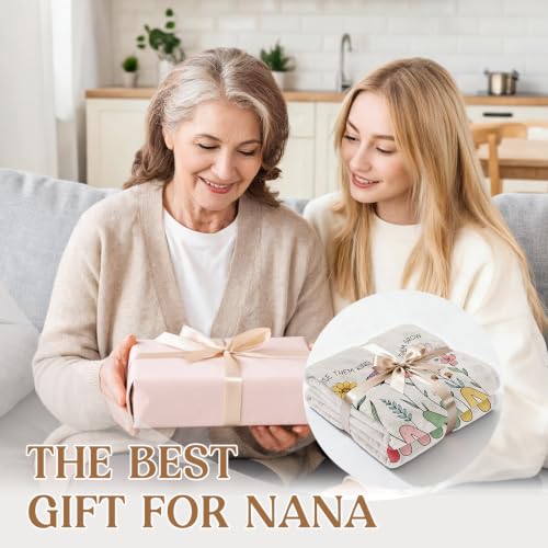Nana Birthday Blanket - 50x60 Inch Warm Floral Throw for Grandma - Variation of Nana
