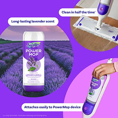 Swiffer PowerMop Floor Cleaning Solution with Fresh Scent, PowerMop Refills, Floor Cleaner for Mopping, 25.3 fl oz, 2 Pack