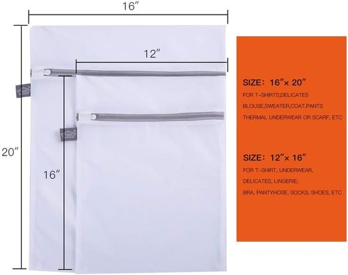 Kimmama Mesh Laundry Bag - Zippered Wash Bag for Delicates, Clothes, and Small Toys - Durable & Convenient