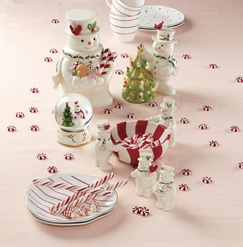Lenox Ivory Porcelain Candy Dish with Gold Accents - Treat Bowl, Holly Days Collection
