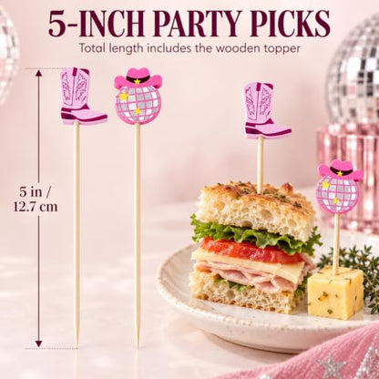 Disco Cowgirl Cocktail Picks - 100 Eco-Friendly Bamboo Food & Drink Skewers